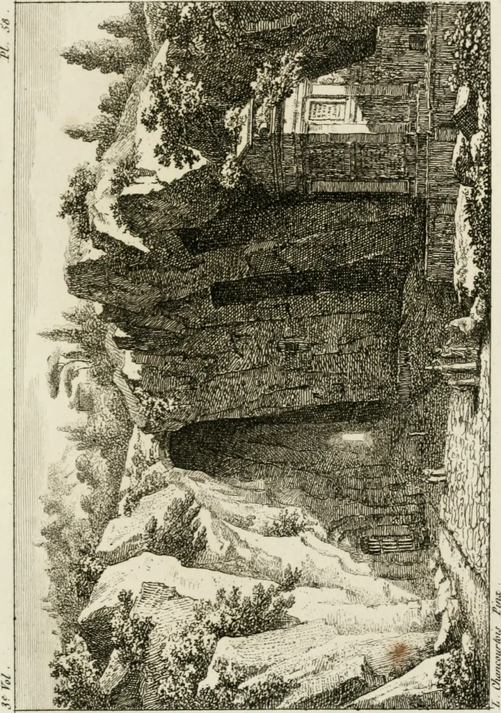An illustration from Annales du musée et de l'école moderne des beaux-arts : recueil de gravures au trait, d'après les principaux ouvrages de peinture, sculpture, ou projets d'architecture, qui, chaque année, ont remporté le prix, soit aux écoles spéciales, soit aux concours nationaux : les productions des artistes en tous genres, qui, aux différentes expositions, ont été citées avec éloges : les morceaux les plus estimés ou inédits de la galerie de peinture : la suite complète de celle des antiques : édifices anciens et modernes, etc., 1800, leaf 188