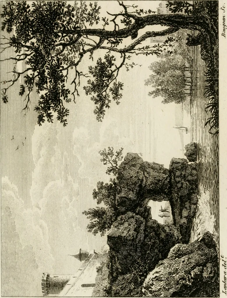 An illustration from Annales du musée et de l'école moderne des beaux-arts : recueil de gravures au trait, d'après les principaux ouvrages de peinture, sculpture, ou projets d'architecture, qui, chaque année, ont remporté le prix, soit aux écoles spéciales, soit aux concours nationaux : les productions des artistes en tous genres, qui, aux différentes expositions, ont été citées avec éloges : les morceaux les plus estimés ou inédits de la galerie de peinture : la suite complète de celle des antiques : édifices anciens et modernes, etc., 1800, leaf 30