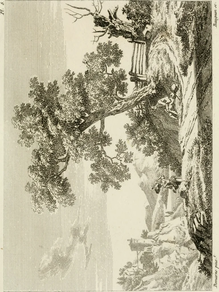 An illustration from Annales du musée et de l'école moderne des beaux-arts : recueil de gravures au trait, d'après les principaux ouvrages de peinture, sculpture, ou projets d'architecture, qui, chaque année, ont remporté le prix, soit aux écoles spéciales, soit aux concours nationaux : les productions des artistes en tous genres, qui, aux différentes expositions, ont été citées avec éloges : les morceaux les plus estimés ou inédits de la galerie de peinture : la suite complète de celle des antiques : édifices anciens et modernes, etc., 1800, leaf 36