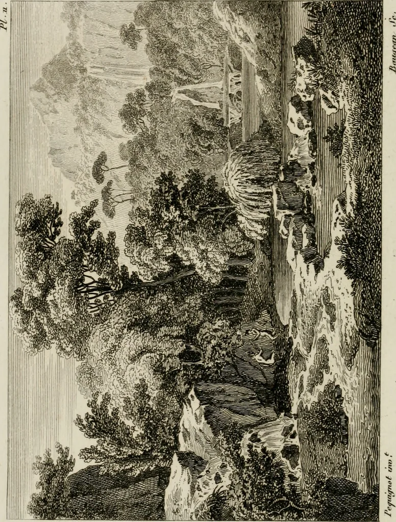 An illustration from Annales du musée et de l'école moderne des beaux-arts : recueil de gravures au trait, d'après les principaux ouvrages de peinture, sculpture, ou projets d'architecture, qui, chaque année, ont remporté le prix, soit aux écoles spéciales, soit aux concours nationaux : les productions des artistes en tous genres, qui, aux différentes expositions, ont été citées avec éloges : les morceaux les plus estimés ou inédits de la galerie de peinture : la suite complète de celle des antiques : édifices anciens et modernes, etc., 1800, leaf 45