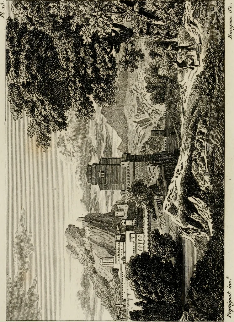 An illustration from Annales du musée et de l'école moderne des beaux-arts : recueil de gravures au trait, d'après les principaux ouvrages de peinture, sculpture, ou projets d'architecture, qui, chaque année, ont remporté le prix, soit aux écoles spéciales, soit aux concours nationaux : les productions des artistes en tous genres, qui, aux différentes expositions, ont été citées avec éloges : les morceaux les plus estimés ou inédits de la galerie de peinture : la suite complète de celle des antiques : édifices anciens et modernes, etc., 1800, leaf 51