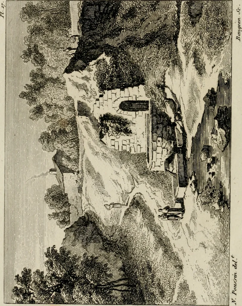 An illustration from Annales du musée et de l'école moderne des beaux-arts : recueil de gravures au trait, d'après les principaux ouvrages de peinture, sculpture, ou projets d'architecture, qui, chaque année, ont remporté le prix, soit aux écoles spéciales, soit aux concours nationaux : les productions des artistes en tous genres, qui, aux différentes expositions, ont été citées avec éloges : les morceaux les plus estimés ou inédits de la galerie de peinture : la suite complète de celle des antiques : édifices anciens et modernes, etc., 1800, leaf 63