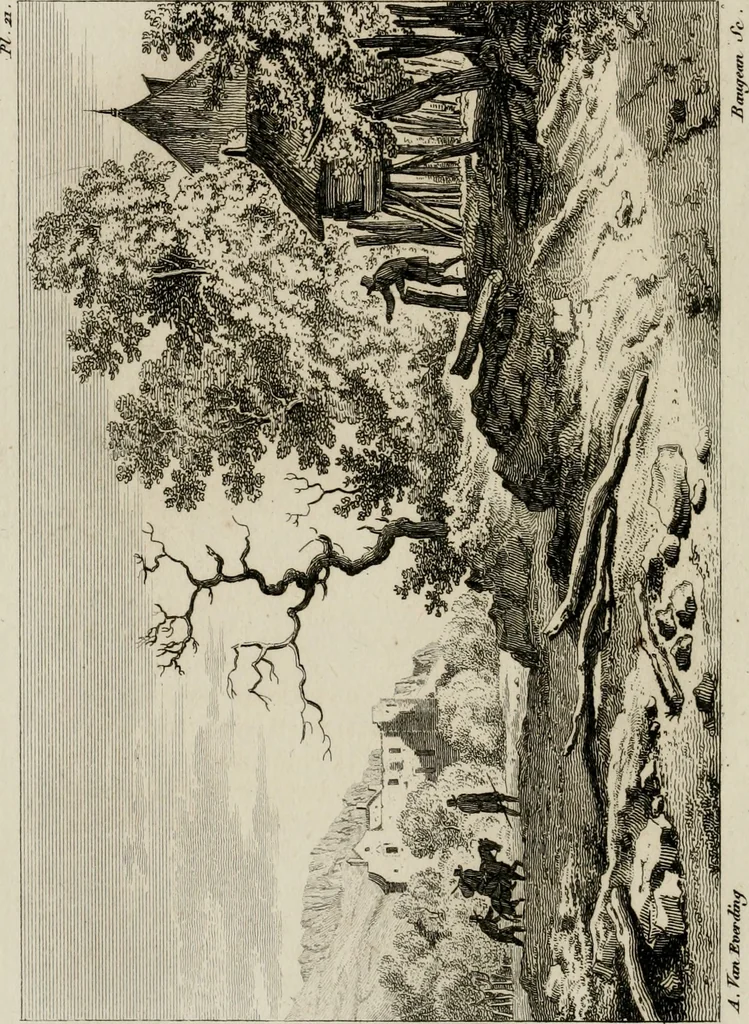 An illustration from Annales du musée et de l'école moderne des beaux-arts : recueil de gravures au trait, d'après les principaux ouvrages de peinture, sculpture, ou projets d'architecture, qui, chaque année, ont remporté le prix, soit aux écoles spéciales, soit aux concours nationaux : les productions des artistes en tous genres, qui, aux différentes expositions, ont été citées avec éloges : les morceaux les plus estimés ou inédits de la galerie de peinture : la suite complète de celle des antiques : édifices anciens et modernes, etc., 1800, leaf 75