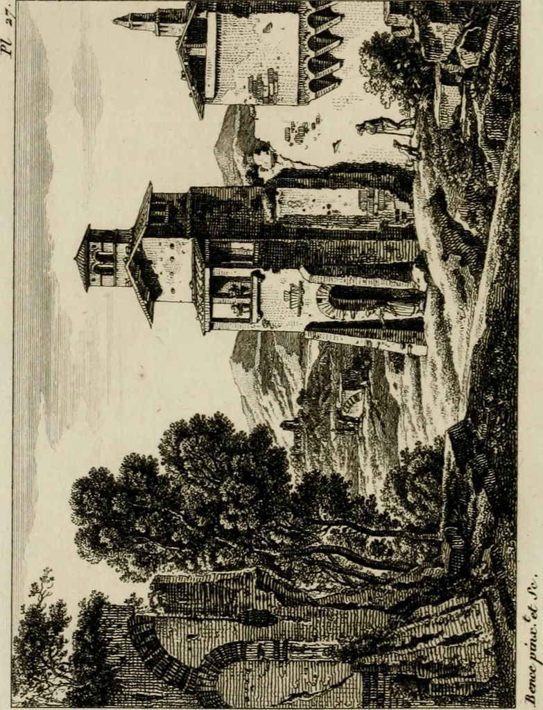 An illustration from Annales du musée et de l'école moderne des beaux-arts : recueil de gravures au trait, d'après les principaux ouvrages de peinture, sculpture, ou projets d'architecture, qui, chaque année, ont remporté le prix, soit aux écoles spéciales, soit aux concours nationaux : les productions des artistes en tous genres, qui, aux différentes expositions, ont été citées avec éloges : les morceaux les plus estimés ou inédits de la galerie de peinture : la suite complète de celle des antiques : édifices anciens et modernes, etc., 1800, leaf 93