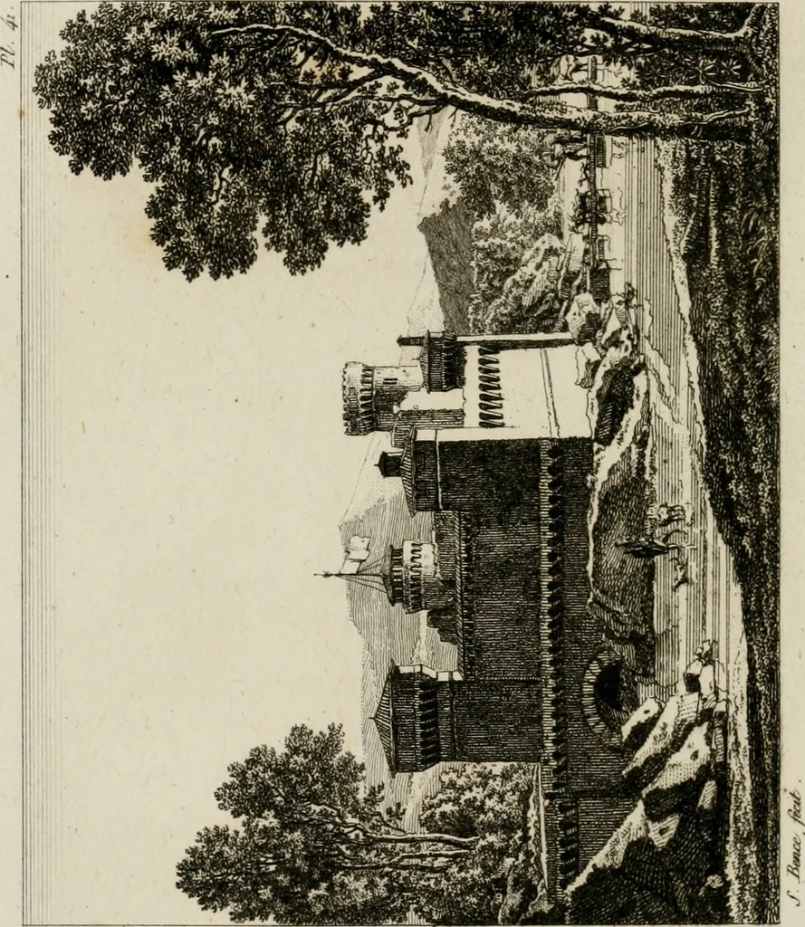 An illustration from Annales du musée et de l'école moderne des beaux-arts : recueil de gravures au trait, d'après les principaux ouvrages de peinture, sculpture, ou projets d'architecture, qui, chaque année, ont remporté le prix, soit aux écoles spéciales, soit aux concours nationaux : les productions des artistes en tous genres, qui, aux différentes expositions, ont été citées avec éloges : les morceaux les plus estimés ou inédits de la galerie de peinture : la suite complète de celle des antiques : édifices anciens et modernes, etc., 1800, leaf 133