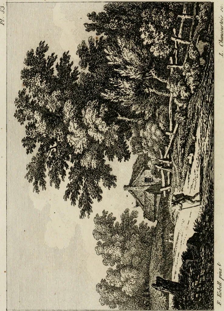 An illustration from Annales du musée et de l'école moderne des beaux-arts : recueil de gravures au trait, d'après les principaux ouvrages de peinture, sculpture, ou projets d'architecture, qui, chaque année, ont remporté le prix, soit aux écoles spéciales, soit aux concours nationaux : les productions des artistes en tous genres, qui, aux différentes expositions, ont été citées avec éloges : les morceaux les plus estimés ou inédits de la galerie de peinture : la suite complète de celle des antiques : édifices anciens et modernes, etc., 1800, leaf 169