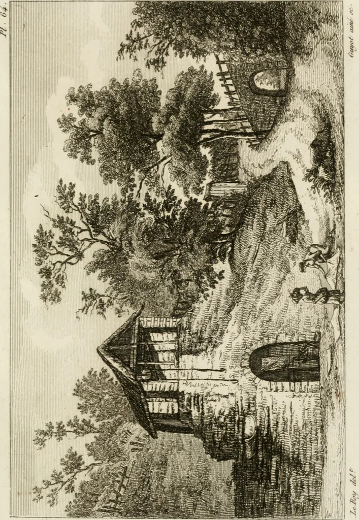 An illustration from Annales du musée et de l'école moderne des beaux-arts : recueil de gravures au trait, d'après les principaux ouvrages de peinture, sculpture, ou projets d'architecture, qui, chaque année, ont remporté le prix, soit aux écoles spéciales, soit aux concours nationaux : les productions des artistes en tous genres, qui, aux différentes expositions, ont été citées avec éloges : les morceaux les plus estimés ou inédits de la galerie de peinture : la suite complète de celle des antiques : édifices anciens et modernes, etc., 1800, leaf 202