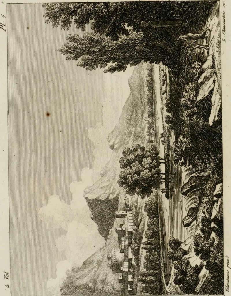 An illustration from Annales du musée et de l'école moderne des beaux-arts : recueil de gravures au trait, d'après les principaux ouvrages de peinture, sculpture, ou projets d'architecture, qui, chaque année, ont remporté le prix, soit aux écoles spéciales, soit aux concours nationaux : les productions des artistes en tous genres, qui, aux différentes expositions, ont été citées avec éloges : les morceaux les plus estimés ou inédits de la galerie de peinture : la suite complète de celle des antiques : édifices anciens et modernes, etc., 1800, leaf 25
