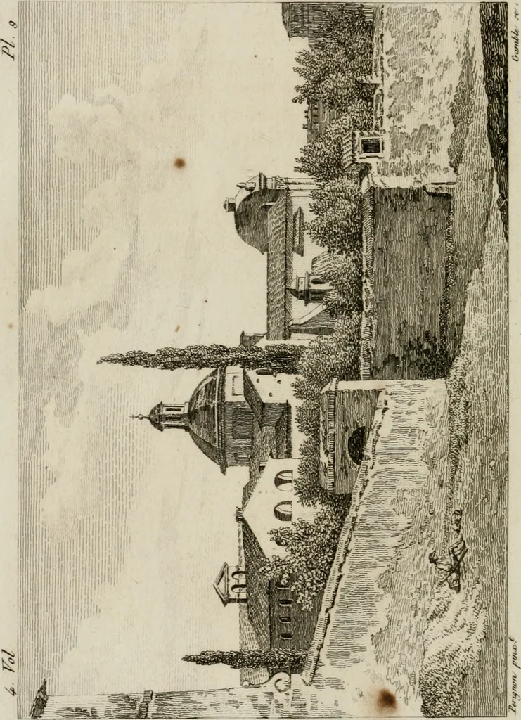 An illustration from Annales du musée et de l'école moderne des beaux-arts : recueil de gravures au trait, d'après les principaux ouvrages de peinture, sculpture, ou projets d'architecture, qui, chaque année, ont remporté le prix, soit aux écoles spéciales, soit aux concours nationaux : les productions des artistes en tous genres, qui, aux différentes expositions, ont été citées avec éloges : les morceaux les plus estimés ou inédits de la galerie de peinture : la suite complète de celle des antiques : édifices anciens et modernes, etc., 1800, leaf 37