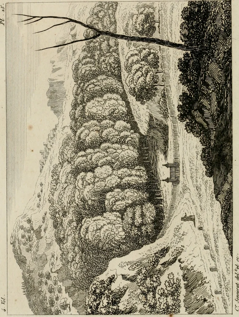 An illustration from Annales du musée et de l'école moderne des beaux-arts : recueil de gravures au trait, d'après les principaux ouvrages de peinture, sculpture, ou projets d'architecture, qui, chaque année, ont remporté le prix, soit aux écoles spéciales, soit aux concours nationaux : les productions des artistes en tous genres, qui, aux différentes expositions, ont été citées avec éloges : les morceaux les plus estimés ou inédits de la galerie de peinture : la suite complète de celle des antiques : édifices anciens et modernes, etc., 1800, leaf 55