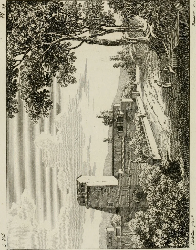An illustration from Annales du musée et de l'école moderne des beaux-arts : recueil de gravures au trait, d'après les principaux ouvrages de peinture, sculpture, ou projets d'architecture, qui, chaque année, ont remporté le prix, soit aux écoles spéciales, soit aux concours nationaux : les productions des artistes en tous genres, qui, aux différentes expositions, ont été citées avec éloges : les morceaux les plus estimés ou inédits de la galerie de peinture : la suite complète de celle des antiques : édifices anciens et modernes, etc., 1800, leaf 67