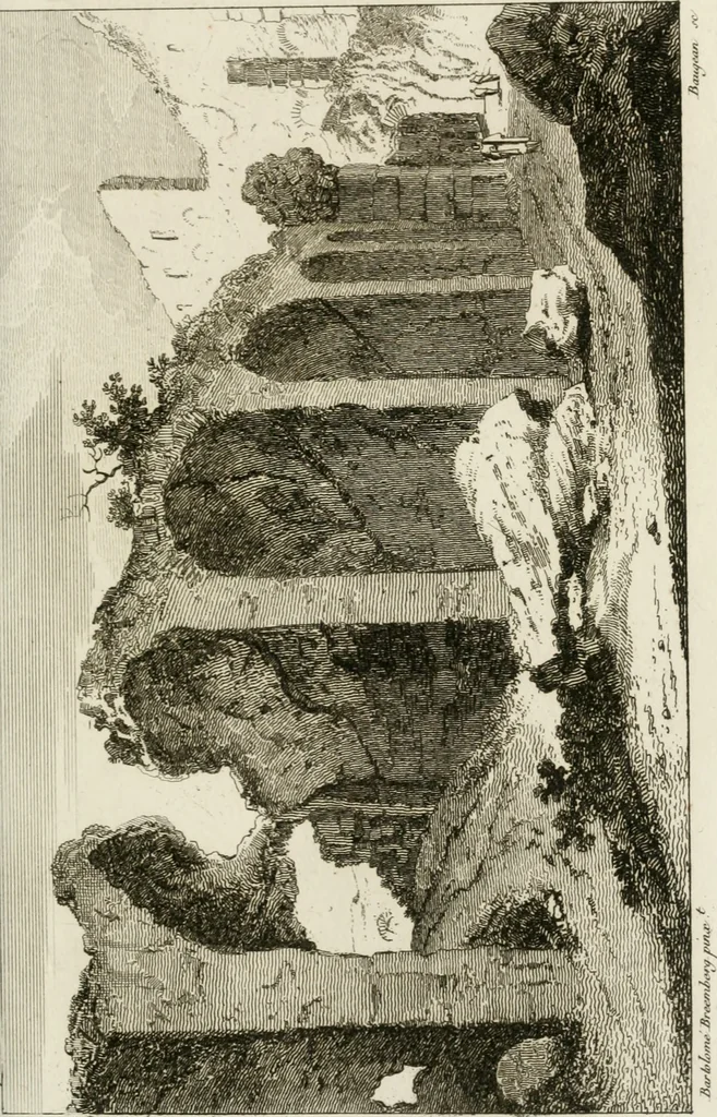 An illustration from Annales du musée et de l'école moderne des beaux-arts : recueil de gravures au trait, d'après les principaux ouvrages de peinture, sculpture, ou projets d'architecture, qui, chaque année, ont remporté le prix, soit aux écoles spéciales, soit aux concours nationaux : les productions des artistes en tous genres, qui, aux différentes expositions, ont été citées avec éloges : les morceaux les plus estimés ou inédits de la galerie de peinture : la suite complète de celle des antiques : édifices anciens et modernes, etc., 1800, leaf 70