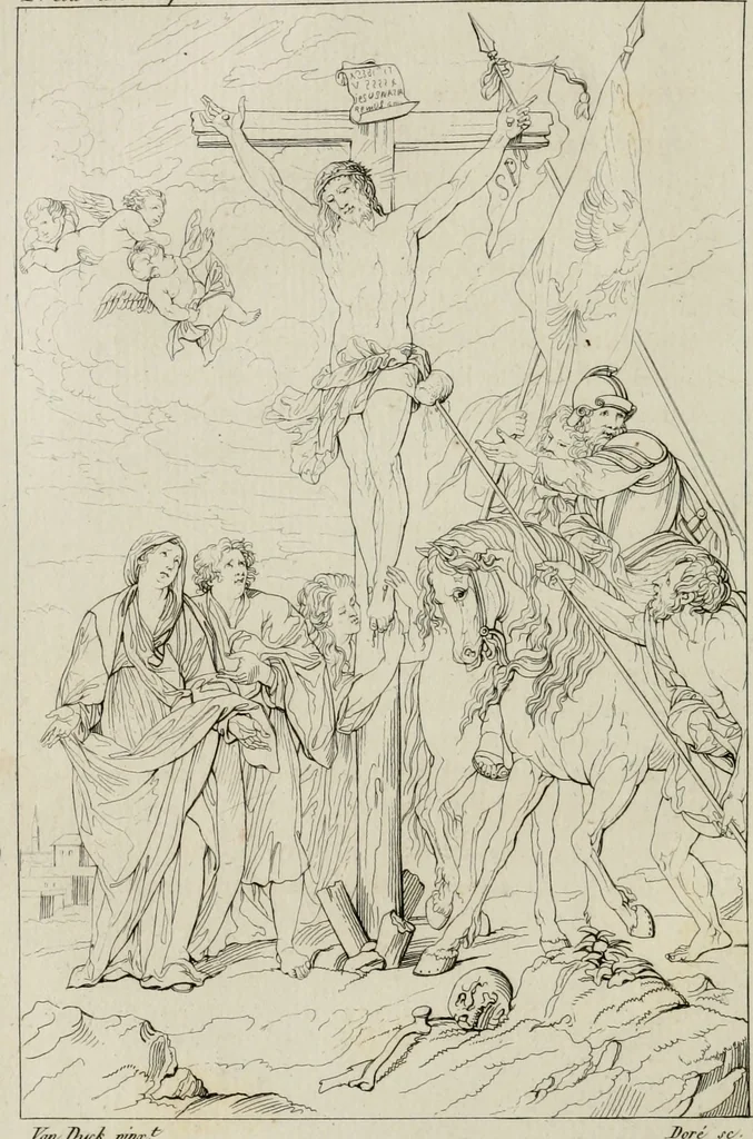 An illustration from Annales du musée et de l'école moderne des beaux-arts : recueil de gravures au trait, d'après les principaux ouvrages de peinture, sculpture, ou projets d'architecture, qui, chaque année, ont remporté le prix, soit aux écoles spéciales, soit aux concours nationaux : les productions des artistes en tous genres, qui, aux différentes expositions, ont été citées avec éloges : les morceaux les plus estimés ou inédits de la galerie de peinture : la suite complète de celle des antiques : édifices anciens et modernes, etc., 1800, leaf 125
