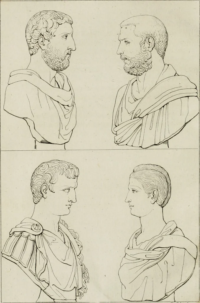 An illustration from Annales du musée et de l'école moderne des beaux-arts : recueil de gravures au trait, d'après les principaux ouvrages de peinture, sculpture, ou projets d'architecture, qui, chaque année, ont remporté le prix, soit aux écoles spéciales, soit aux concours nationaux : les productions des artistes en tous genres, qui, aux différentes expositions, ont été citées avec éloges : les morceaux les plus estimés ou inédits de la galerie de peinture : la suite complète de celle des antiques : édifices anciens et modernes, etc., 1800, leaf 137