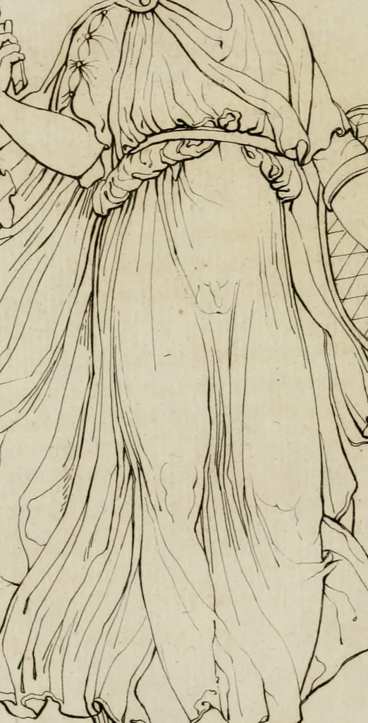 An illustration from Annales du musée et de l'école moderne des beaux-arts : recueil de gravures au trait, d'après les principaux ouvrages de peinture, sculpture, ou projets d'architecture, qui, chaque année, ont remporté le prix, soit aux écoles spéciales, soit aux concours nationaux : les productions des artistes en tous genres, qui, aux différentes expositions, ont été citées avec éloges : les morceaux les plus estimés ou inédits de la galerie de peinture : la suite complète de celle des antiques : édifices anciens et modernes, etc., 1800, leaf 225