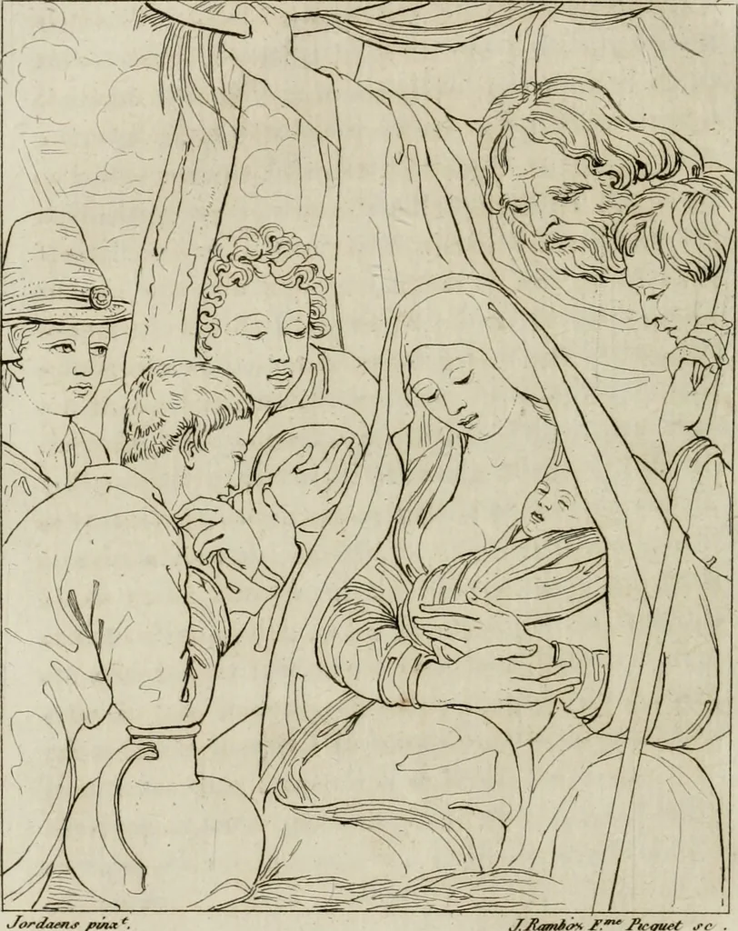 An illustration from Annales du musée et de l'école moderne des beaux-arts : recueil de gravures au trait, d'après les principaux ouvrages de peinture, sculpture, ou projets d'architecture, qui, chaque année, ont remporté le prix, soit aux écoles spéciales, soit aux concours nationaux : les productions des artistes en tous genres, qui, aux différentes expositions, ont été citées avec éloges : les morceaux les plus estimés ou inédits de la galerie de peinture : la suite complète de celle des antiques : édifices anciens et modernes, etc., 1800, leaf 237