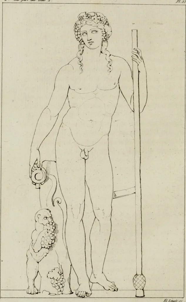 An illustration from Annales du musée et de l'école moderne des beaux-arts : recueil de gravures au trait, d'après les principaux ouvrages de peinture, sculpture, ou projets d'architecture, qui, chaque année, ont remporté le prix, soit aux écoles spéciales, soit aux concours nationaux : les productions des artistes en tous genres, qui, aux différentes expositions, ont été citées avec éloges : les morceaux les plus estimés ou inédits de la galerie de peinture : la suite complète de celle des antiques : édifices anciens et modernes, etc., 1800, leaf 131