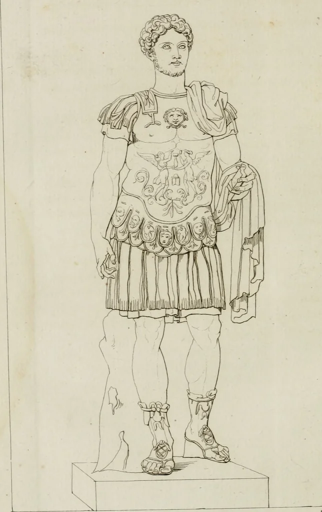 An illustration from Annales du musée et de l'école moderne des beaux-arts : recueil de gravures au trait, d'après les principaux ouvrages de peinture, sculpture, ou projets d'architecture, qui, chaque année, ont remporté le prix, soit aux écoles spéciales, soit aux concours nationaux : les productions des artistes en tous genres, qui, aux différentes expositions, ont été citées avec éloges : les morceaux les plus estimés ou inédits de la galerie de peinture : la suite complète de celle des antiques : édifices anciens et modernes, etc., 1800, leaf 211