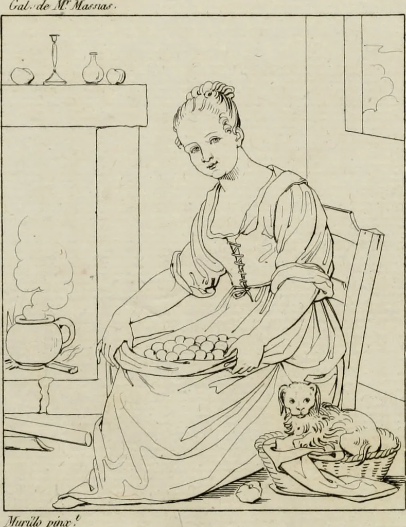 An illustration from Annales du musée et de l'école moderne des beaux-arts : recueil de gravures au trait, d'après les principaux ouvrages de peinture, sculpture, ou projets d'architecture, qui, chaque année, ont remporté le prix, soit aux écoles spéciales, soit aux concours nationaux : les productions des artistes en tous genres, qui, aux différentes expositions, ont été citées avec éloges : les morceaux les plus estimés ou inédits de la galerie de peinture : la suite complète de celle des antiques : édifices anciens et modernes, etc., 1800, leaf 243