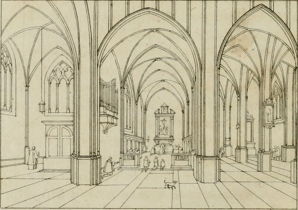 An illustration from Annales du musée et de l'école moderne des beaux-arts : recueil de gravures au trait, d'après les principaux ouvrages de peinture, sculpture, ou projets d'architecture, qui, chaque année, ont remporté le prix, soit aux écoles spéciales, soit aux concours nationaux : les productions des artistes en tous genres, qui, aux différentes expositions, ont été citées avec éloges : les morceaux les plus estimés ou inédits de la galerie de peinture : la suite complète de celle des antiques : édifices anciens et modernes, etc., 1800, leaf 255