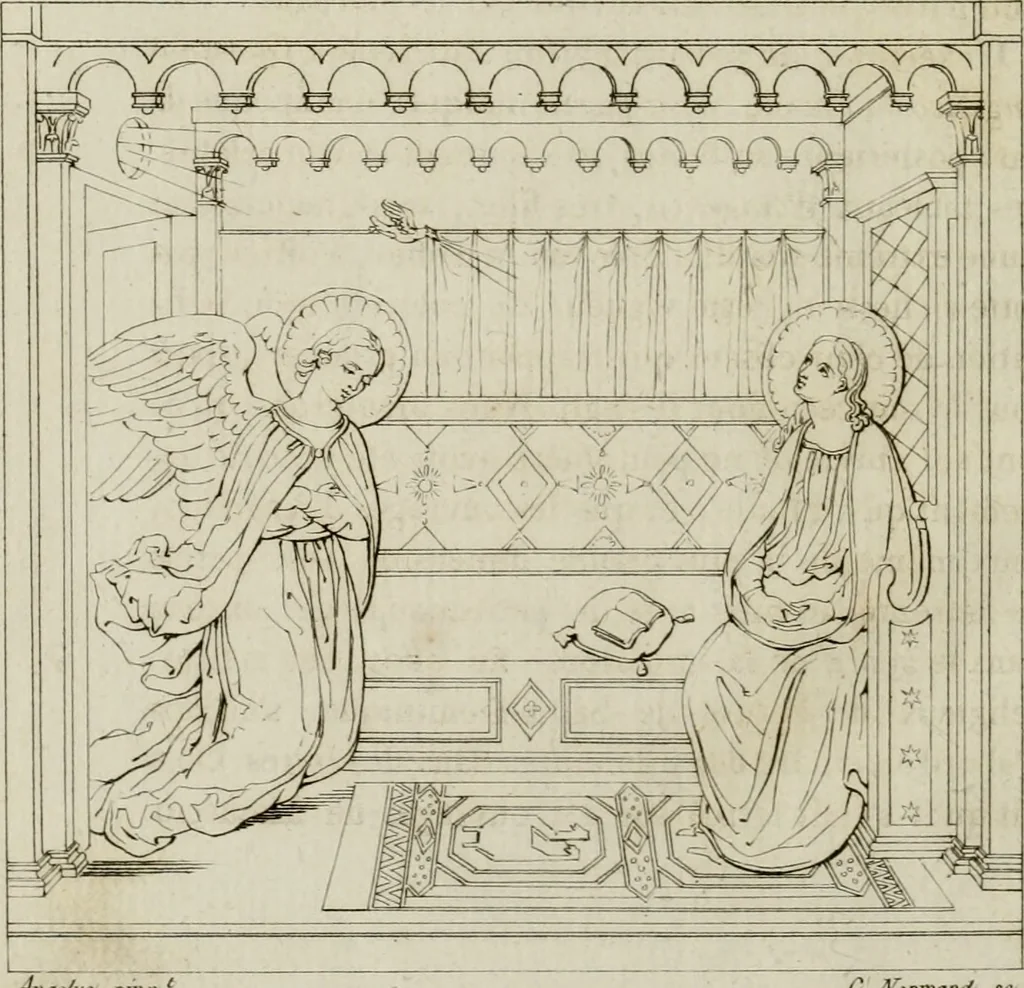 An illustration from Annales du musée et de l'école moderne des beaux-arts : recueil de gravures au trait, d'après les principaux ouvrages de peinture, sculpture, ou projets d'architecture, qui, chaque année, ont remporté le prix, soit aux écoles spéciales, soit aux concours nationaux : les productions des artistes en tous genres, qui, aux différentes expositions, ont été citées avec éloges : les morceaux les plus estimés ou inédits de la galerie de peinture : la suite complète de celle des antiques : édifices anciens et modernes, etc., 1800, leaf 279