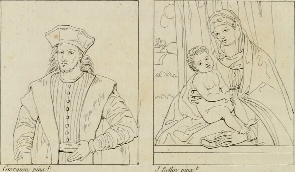An illustration from Annales du musée et de l'école moderne des beaux-arts : recueil de gravures au trait, d'après les principaux ouvrages de peinture, sculpture, ou projets d'architecture, qui, chaque année, ont remporté le prix, soit aux écoles spéciales, soit aux concours nationaux : les productions des artistes en tous genres, qui, aux différentes expositions, ont été citées avec éloges : les morceaux les plus estimés ou inédits de la galerie de peinture : la suite complète de celle des antiques : édifices anciens et modernes, etc., 1800, leaf 287