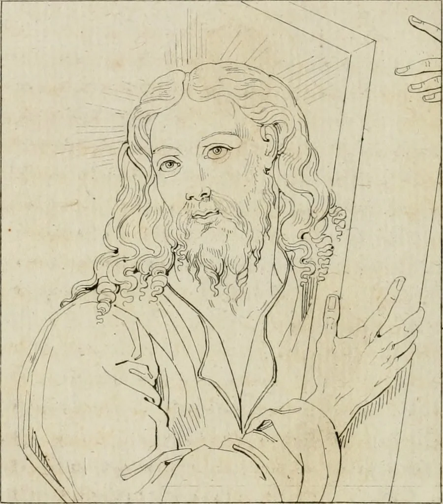 An illustration from Annales du musée et de l'école moderne des beaux-arts : recueil de gravures au trait, d'après les principaux ouvrages de peinture, sculpture, ou projets d'architecture, qui, chaque année, ont remporté le prix, soit aux écoles spéciales, soit aux concours nationaux : les productions des artistes en tous genres, qui, aux différentes expositions, ont été citées avec éloges : les morceaux les plus estimés ou inédits de la galerie de peinture : la suite complète de celle des antiques : édifices anciens et modernes, etc., 1800, leaf 39