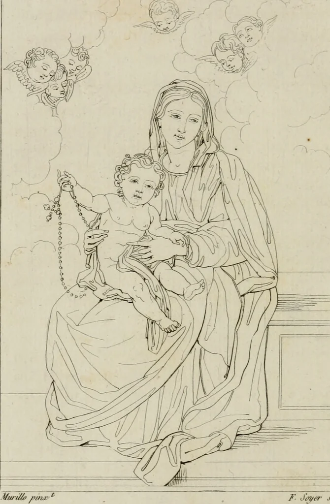 An illustration from Annales du musée et de l'école moderne des beaux-arts : recueil de gravures au trait, d'après les principaux ouvrages de peinture, sculpture, ou projets d'architecture, qui, chaque année, ont remporté le prix, soit aux écoles spéciales, soit aux concours nationaux : les productions des artistes en tous genres, qui, aux différentes expositions, ont été citées avec éloges : les morceaux les plus estimés ou inédits de la galerie de peinture : la suite complète de celle des antiques : édifices anciens et modernes, etc., 1800, leaf 91