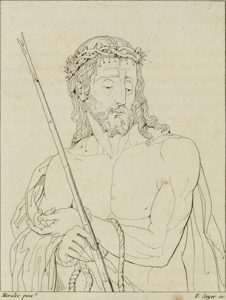 An illustration from Annales du musée et de l'école moderne des beaux-arts : recueil de gravures au trait, d'après les principaux ouvrages de peinture, sculpture, ou projets d'architecture, qui, chaque année, ont remporté le prix, soit aux écoles spéciales, soit aux concours nationaux : les productions des artistes en tous genres, qui, aux différentes expositions, ont été citées avec éloges : les morceaux les plus estimés ou inédits de la galerie de peinture : la suite complète de celle des antiques : édifices anciens et modernes, etc., 1800, leaf 99