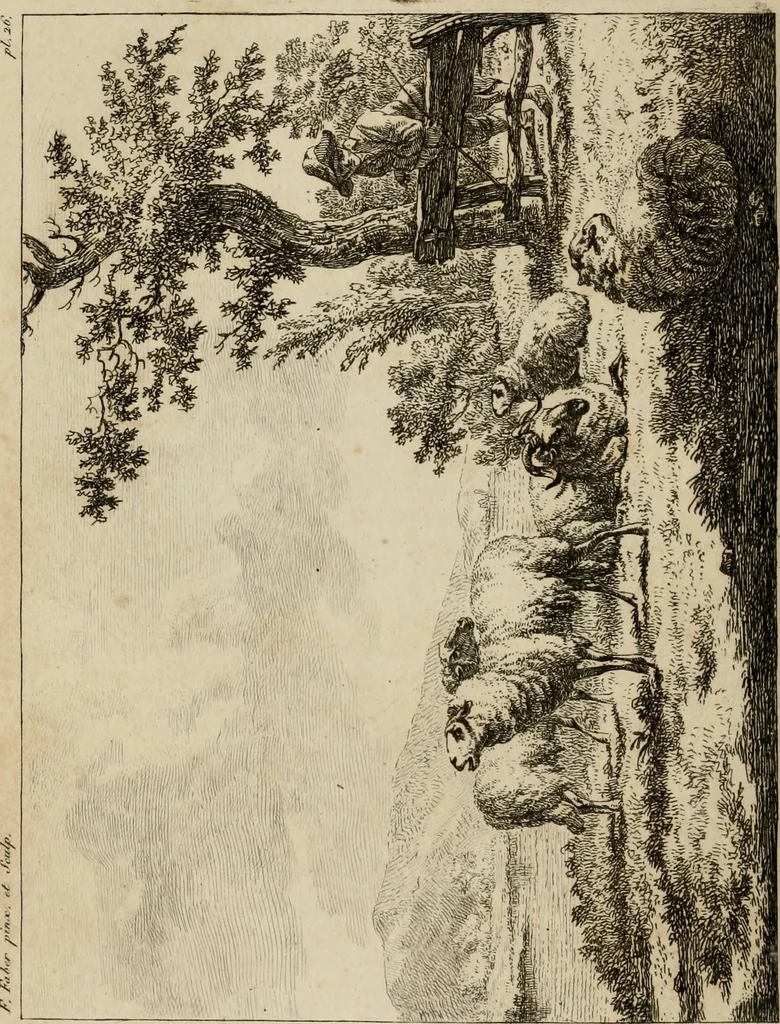 An illustration from Annales du Salon de Gand et de l'école moderne des Pays-Bas : recueil de morceaux choisis parmi les ouvrages de peinture, sculpture, architecture et gravure, esposés au musée en 1820, et d'autres nouvelles productions d l'art : gravés au trait, avec l'explication des sujets et une notice sur les artistes, 1823, leaf 117