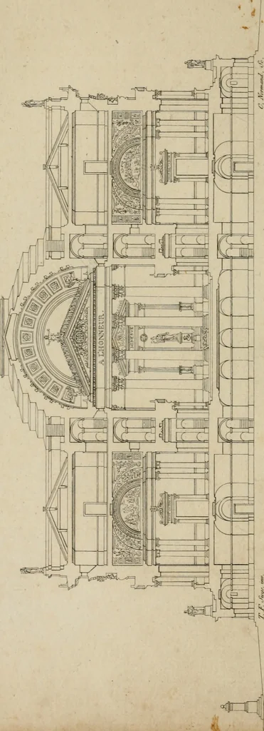 An illustration from Annales du Salon de Gand et de l'école moderne des Pays-Bas : recueil de morceaux choisis parmi les ouvrages de peinture, sculpture, architecture et gravure, esposés au musée en 1820, et d'autres nouvelles productions d l'art : gravés au trait, avec l'explication des sujets et une notice sur les artistes, 1823, leaf 155