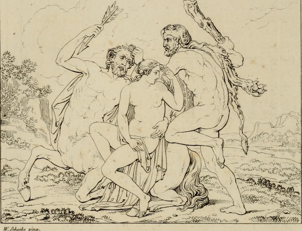 An illustration from Annales du Salon de Gand et de l'école moderne des Pays-Bas : recueil de morceaux choisis parmi les ouvrages de peinture, sculpture, architecture et gravure, esposés au musée en 1820, et d'autres nouvelles productions d l'art : gravés au trait, avec l'explication des sujets et une notice sur les artistes, 1823, leaf 249