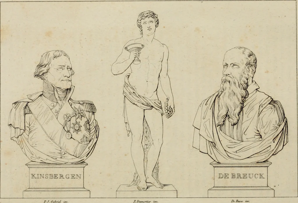 An illustration from Annales du Salon de Gand et de l'école moderne des Pays-Bas : recueil de morceaux choisis parmi les ouvrages de peinture, sculpture, architecture et gravure, esposés au musée en 1820, et d'autres nouvelles productions d l'art : gravés au trait, avec l'explication des sujets et une notice sur les artistes, 1823, leaf 255