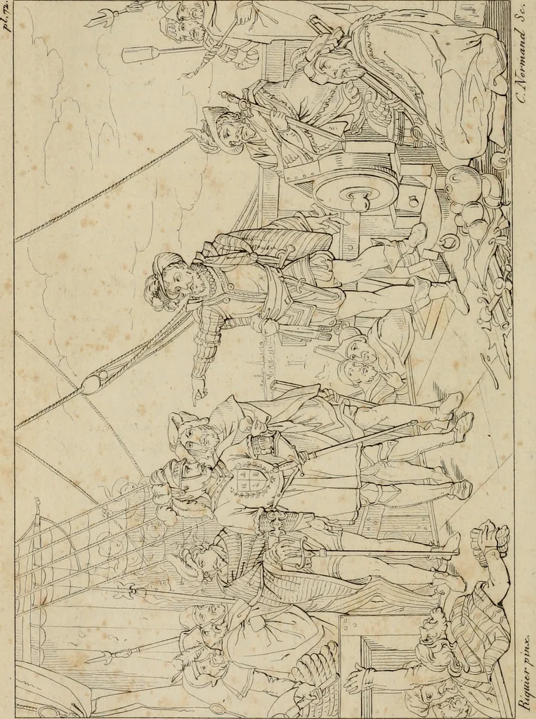 An illustration from Annales du Salon de Gand et de l'école moderne des Pays-Bas : recueil de morceaux choisis parmi les ouvrages de peinture, sculpture, architecture et gravure, esposés au musée en 1820, et d'autres nouvelles productions d l'art : gravés au trait, avec l'explication des sujets et une notice sur les artistes, 1823, leaf 289
