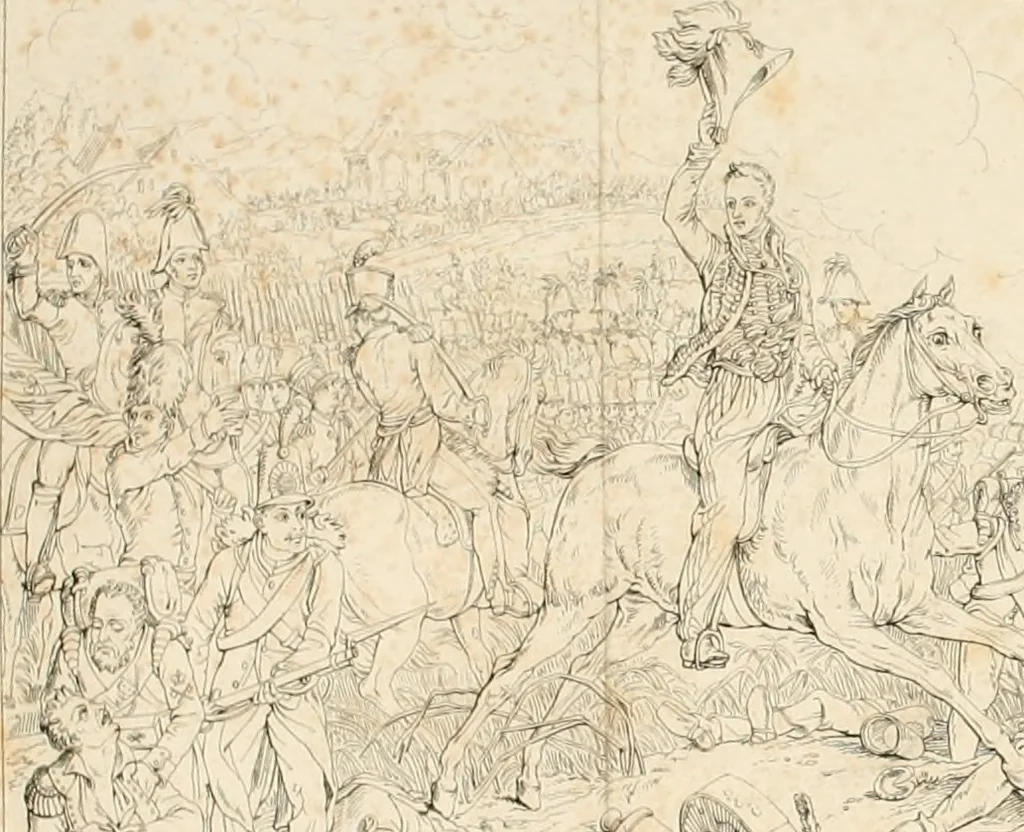 An illustration from Annales du Salon de Gand et de l'école moderne des Pays-Bas : recueil de morceaux choisis parmi les ouvrages de peinture, sculpture, architecture et gravure, esposés au musée en 1820, et d'autres nouvelles productions d l'art : gravés au trait, avec l'explication des sujets et une notice sur les artistes, 1823, leaf 306
