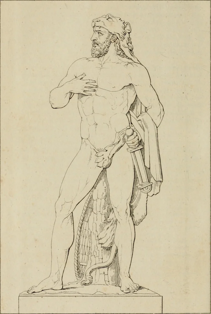 An illustration from Annales du Salon de Gand et de l'école moderne des Pays-Bas : recueil de morceaux choisis parmi les ouvrages de peinture, sculpture, architecture et gravure, esposés au musée en 1820, et d'autres nouvelles productions d l'art : gravés au trait, avec l'explication des sujets et une notice sur les artistes, 1823, leaf 313