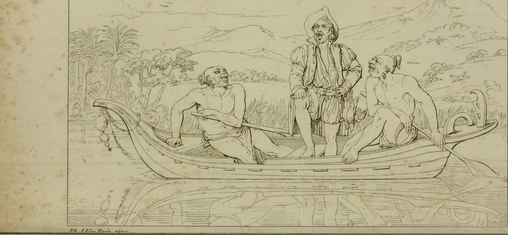 An illustration from Annales du Salon de Gand et de l'école moderne des Pays-Bas : recueil de morceaux choisis parmi les ouvrages de peinture, sculpture, architecture et gravure, esposés au musée en 1820, et d'autres nouvelles productions d l'art : gravés au trait, avec l'explication des sujets et une notice sur les artistes, 1823, leaf 316