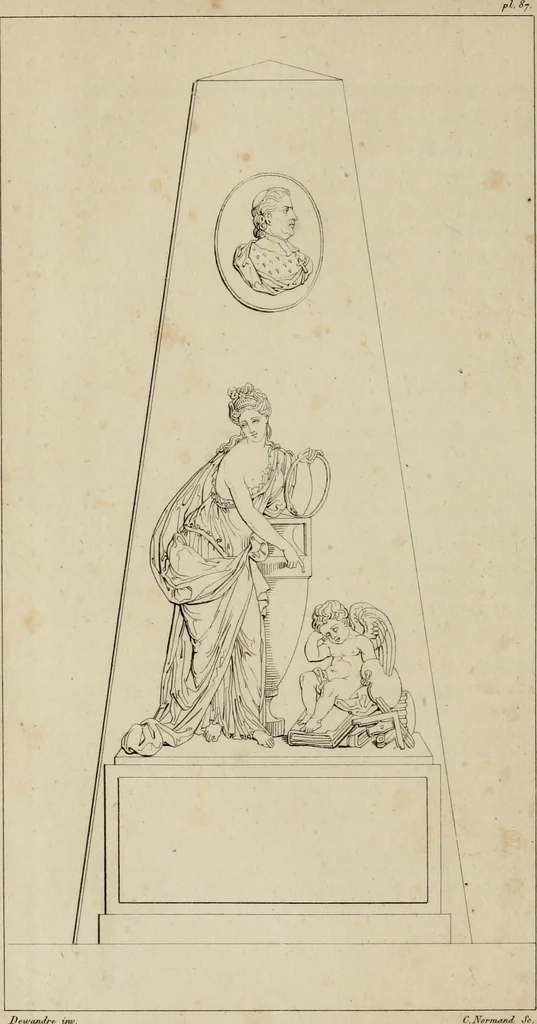 An illustration from Annales du Salon de Gand et de l'école moderne des Pays-Bas : recueil de morceaux choisis parmi les ouvrages de peinture, sculpture, architecture et gravure, esposés au musée en 1820, et d'autres nouvelles productions d l'art : gravés au trait, avec l'explication des sujets et une notice sur les artistes, 1823, leaf 333
