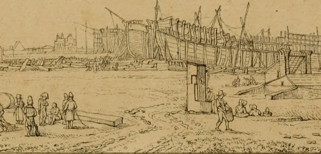 An illustration from Annales du Salon de Gand et de l'école moderne des Pays-Bas : recueil de morceaux choisis parmi les ouvrages de peinture, sculpture, architecture et gravure, esposés au musée en 1820, et d'autres nouvelles productions d l'art : gravés au trait, avec l'explication des sujets et une notice sur les artistes, 1823, leaf 347