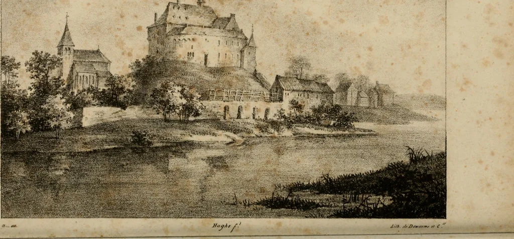 An illustration from Annales du Salon de Gand et de l'école moderne des Pays-Bas : recueil de morceaux choisis parmi les ouvrages de peinture, sculpture, architecture et gravure, esposés au musée en 1820, et d'autres nouvelles productions d l'art : gravés au trait, avec l'explication des sujets et une notice sur les artistes, 1823, leaf 357