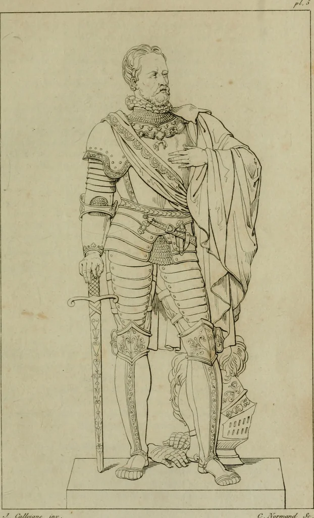 An illustration from Annales du Salon de Gand et de l'école moderne des Pays-Bas : recueil de morceaux choisis parmi les ouvrages de peinture, sculpture, architecture et gravure, esposés au musée en 1820, et d'autres nouvelles productions d l'art : gravés au trait, avec l'explication des sujets et une notice sur les artistes, 1823, leaf 38