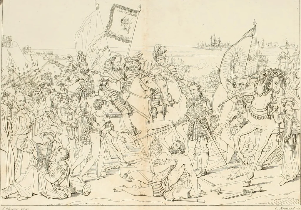 An illustration from Annales du Salon de Gand et de l'école moderne des Pays-Bas : recueil de morceaux choisis parmi les ouvrages de peinture, sculpture, architecture et gravure, esposés au musée en 1820, et d'autres nouvelles productions d l'art : gravés au trait, avec l'explication des sujets et une notice sur les artistes, 1823, leaf 78