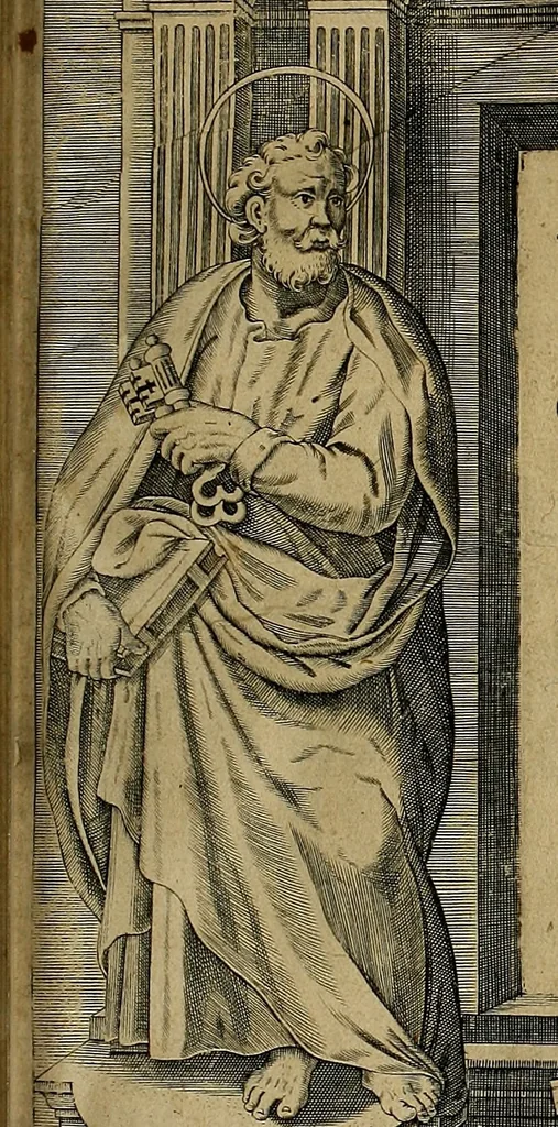 An illustration from Annales ecclesiastici : ex XII. Tomis Cæsaris Baronii S.R.E. presb. cardinalis, bibliothecarii apostolici, in epitomen redacti, 1623, leaf 8