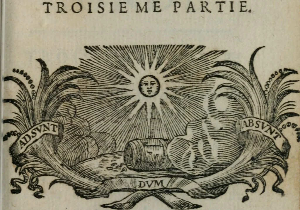 An illustration from Annales galantes de mademoiselle de Villedieu, 1697, leaf 806