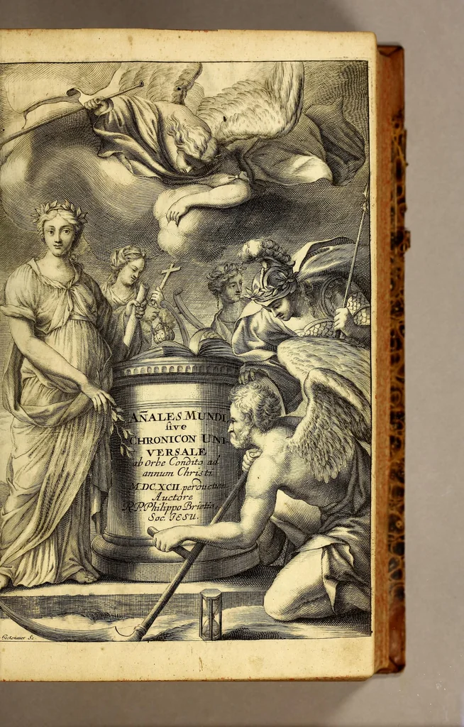 An illustration from Annales mundi, sive Chronicon universale secundum optimas chronologorum epochas ab orbe condito ad annum Christi, millesimum sexcentesimum sexagesimum perductum, 1696, leaf 11