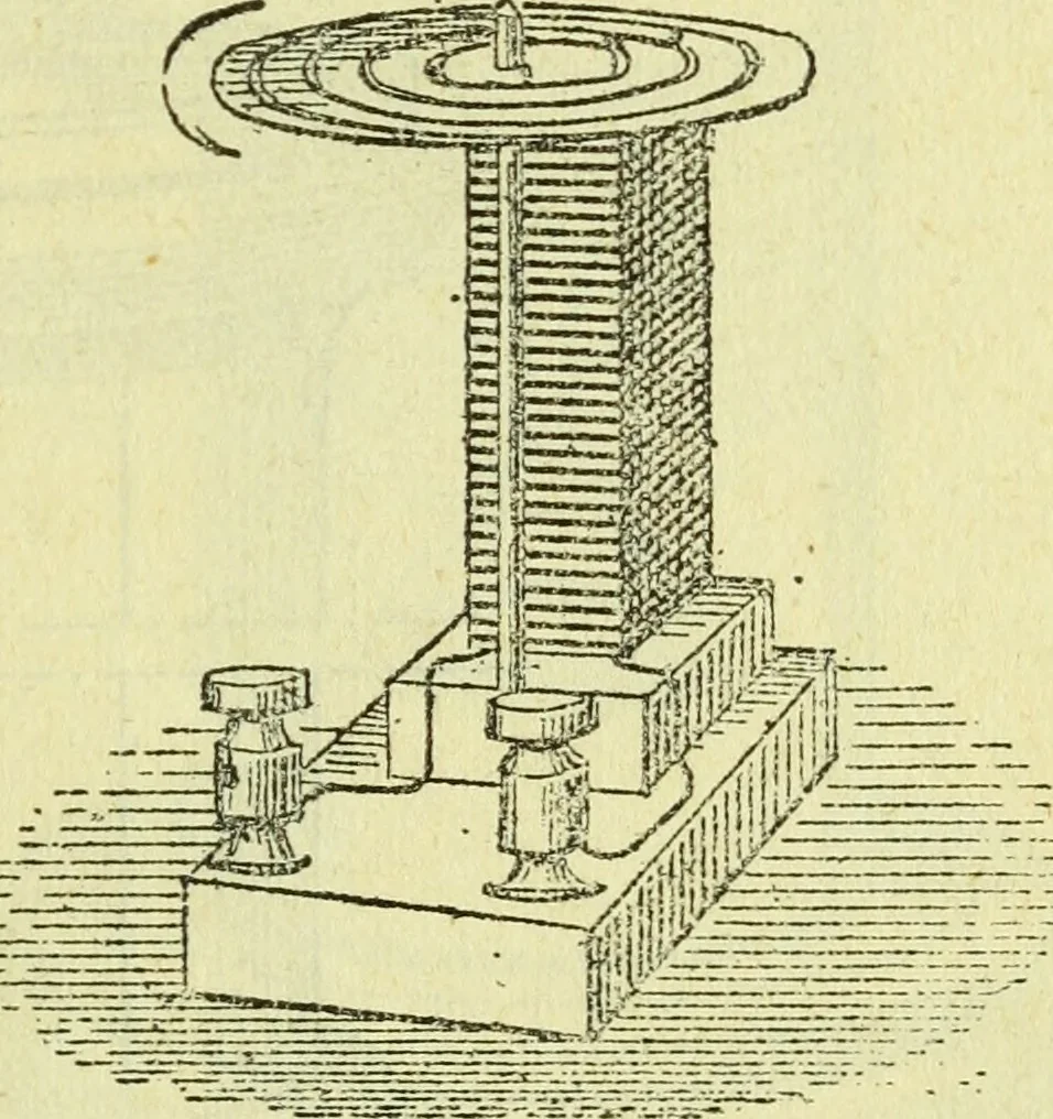An illustration from Annales télégraphiques .., 1855, leaf 336