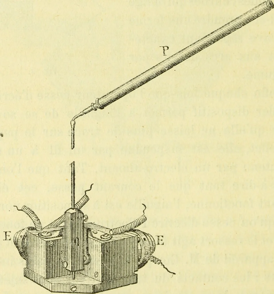 An illustration from Annales télégraphiques .., 1855, leaf 47