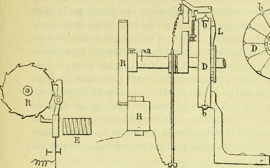 An illustration from Annales télégraphiques .., 1855, leaf 494