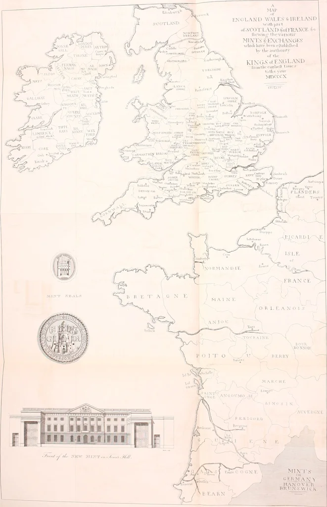 An illustration from Annals of the coinage of Great Britain and its dependencies : from the earliest period of authentic history to the reign of Victoria, 1840, leaf 609