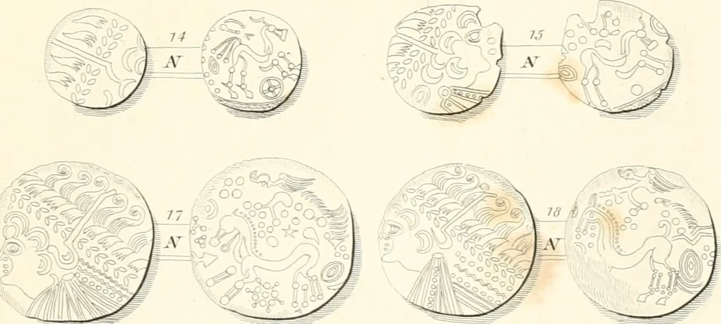 An illustration from Annals of the coinage of Great Britain and its dependencies : from the earliest period of authentic history to the reign of Victoria, 1840, leaf 10